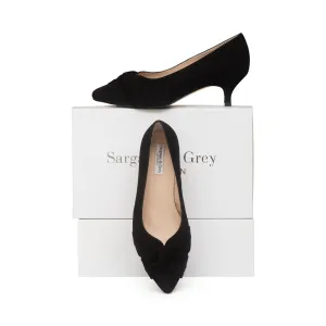 Tandi Extra Wide Width Kitten Heels - Black Suede