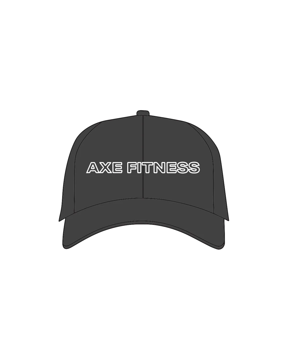 The Dad Hat - Charcoal - Axe Fitness - White
