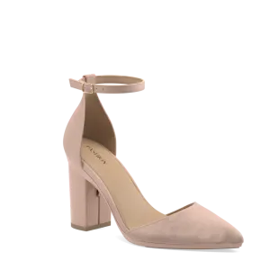 The D'Orsay - Taupe Blush   Block Heel Kit 4 Taupe Blush - FINAL SALE