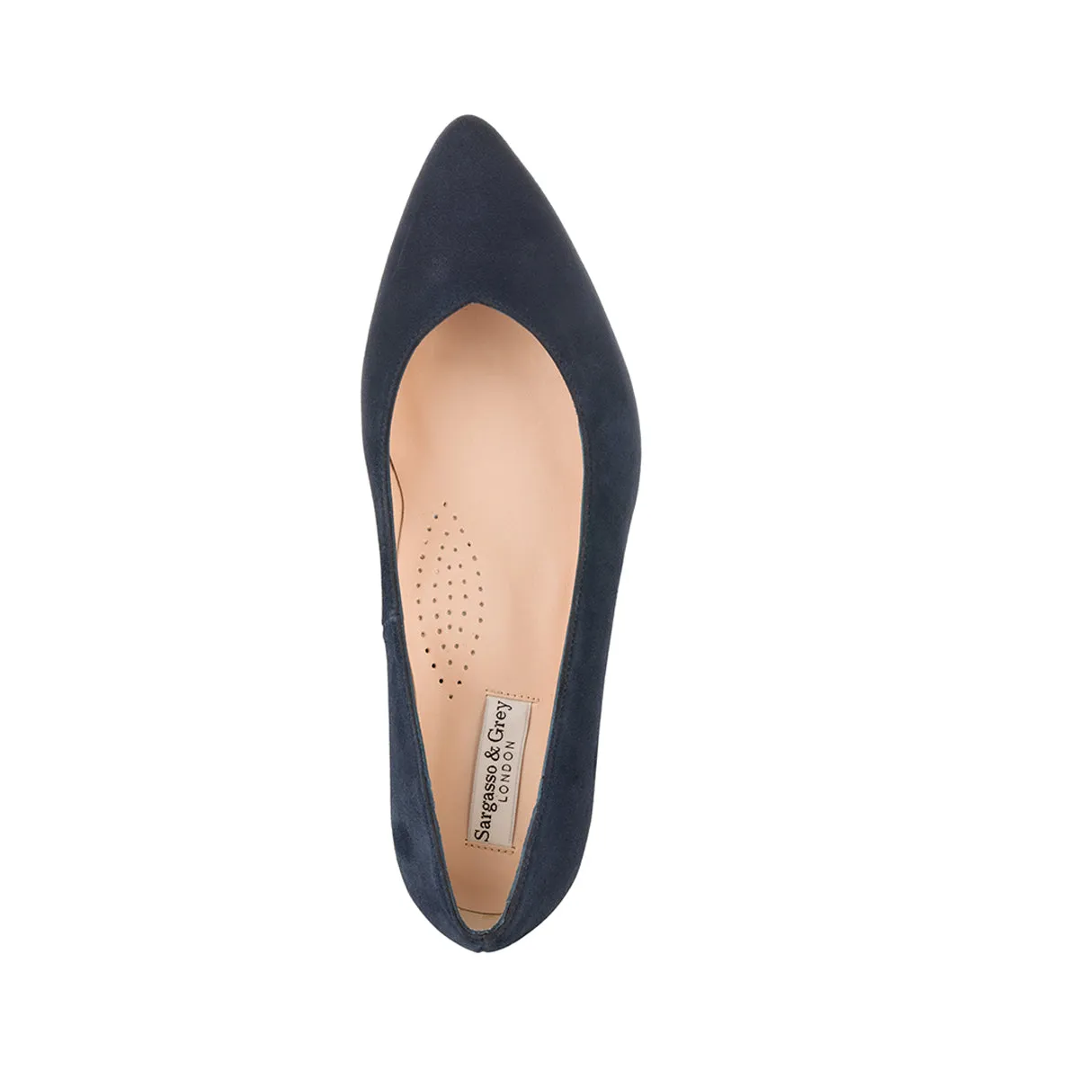 Tilda Extra Wide Width Kitten Heels - Navy Suede