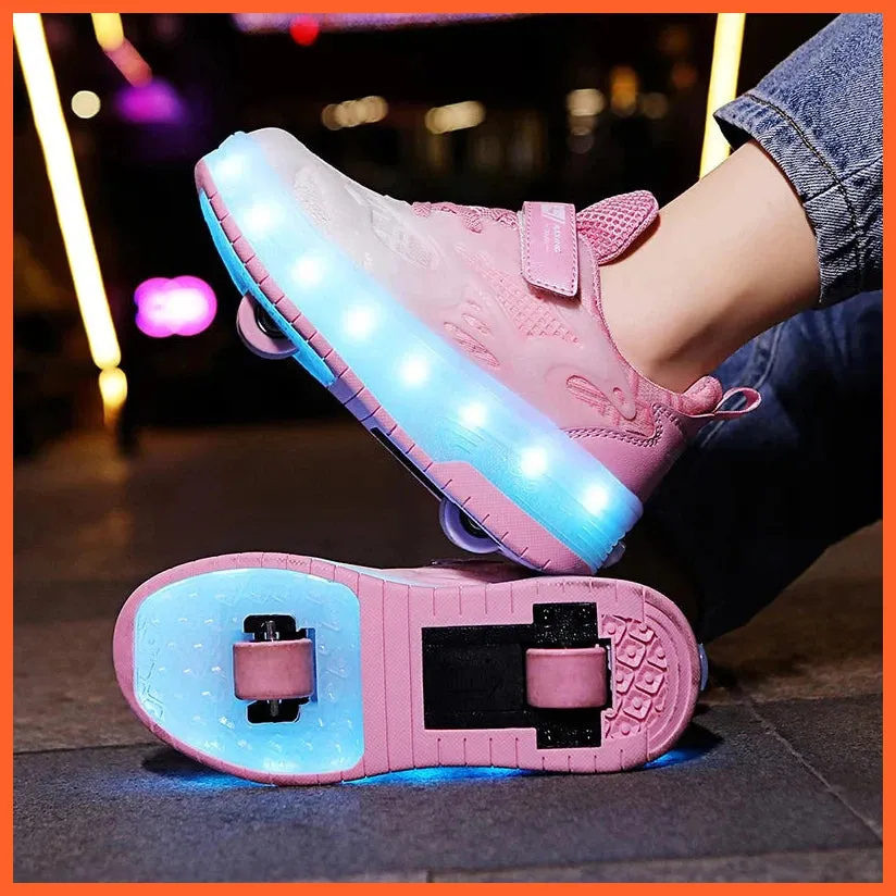 Two Wheels Roller Skate Shoes For Boys Girls
