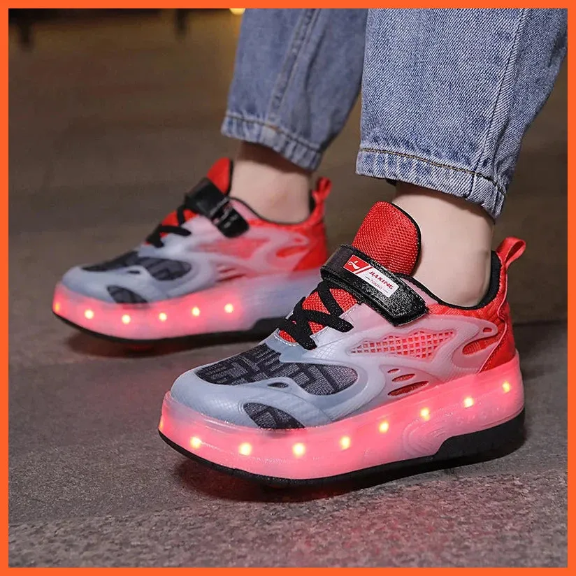 Two Wheels Roller Skate Shoes For Boys Girls