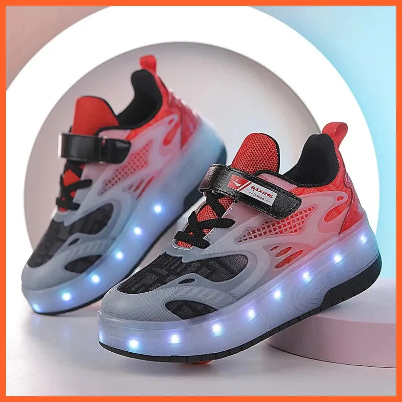 Two Wheels Roller Skate Shoes For Boys Girls