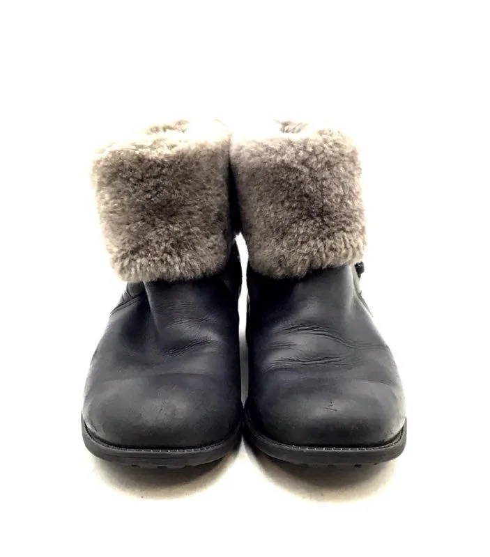 UGG Women's Chyler 1012524 Black Round Toe Ankle Shearling Style Boots - Sz 9.5