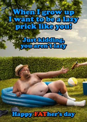 When I Grow Up Funny Fathers Day Card