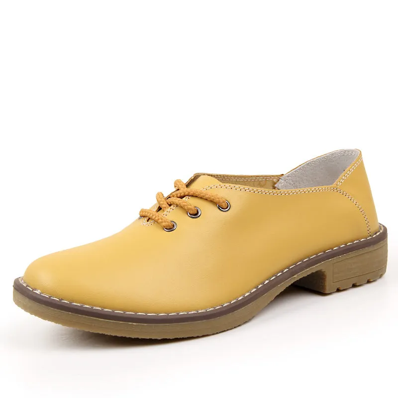 Women's Autumn Genuine Leather Oxfords