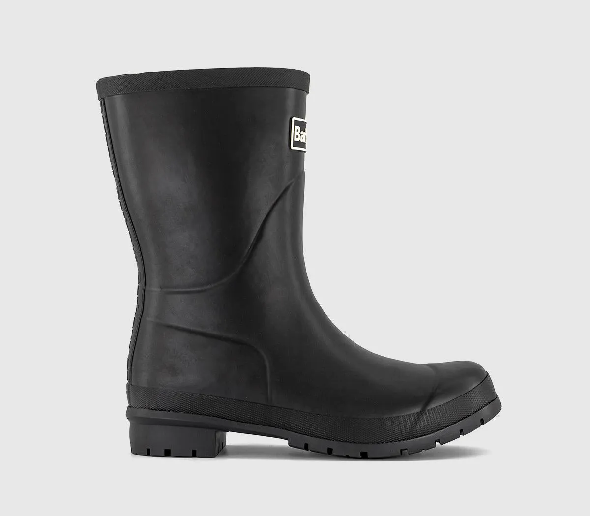Womens Barbour Norham Fur Lined Welly Boots Black