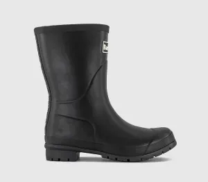 Womens Barbour Norham Fur Lined Welly Boots Black